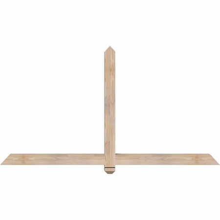 Ekena Millwork Eugene Smooth Timber Gable Bracket, Douglas Fir, 72"W x 39"H x 3 1/2"D x 3 1/2"F, 13/12 Pitch GBW072X39X0404EUG00SDF